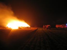 Pożar słomy w Źlinicach